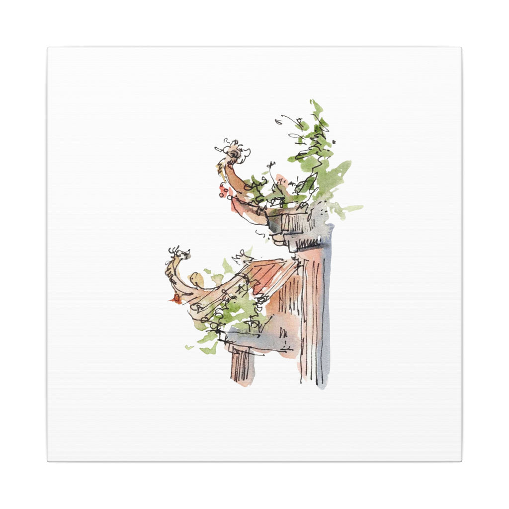 Tam Dao Mountain Temple – Vietnamese Watercolor Print