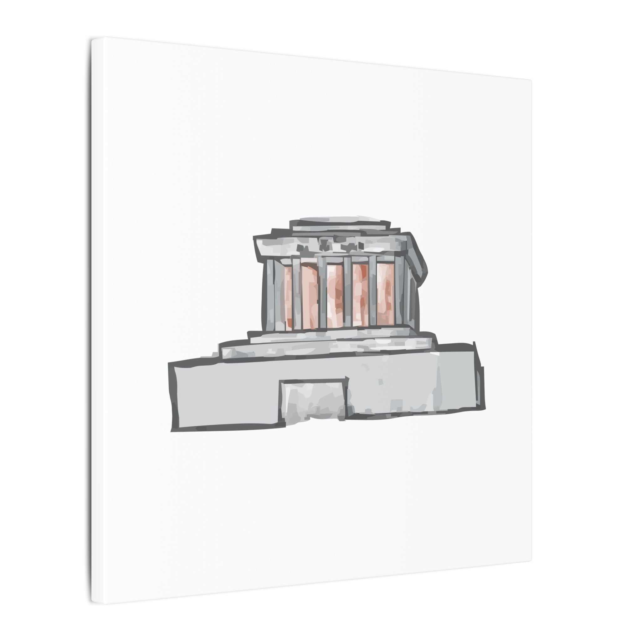 Simplified architectural drawing of a building on a white background
