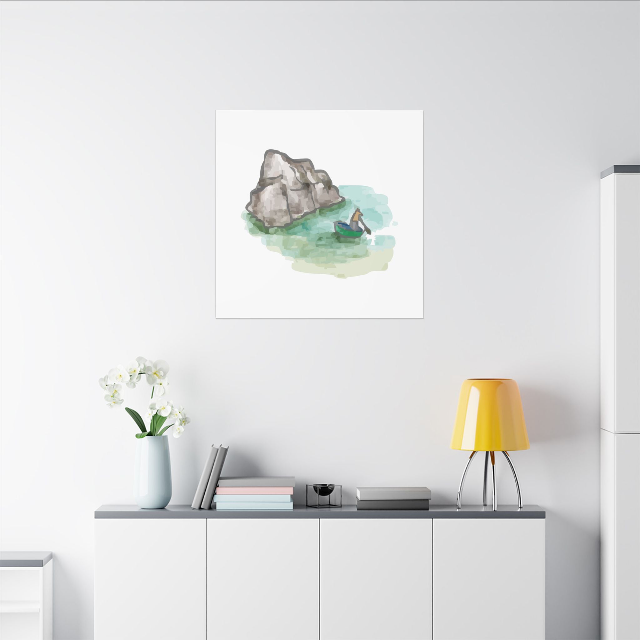 Vietnam Fishing Boat Seascape Canvas Wall Art