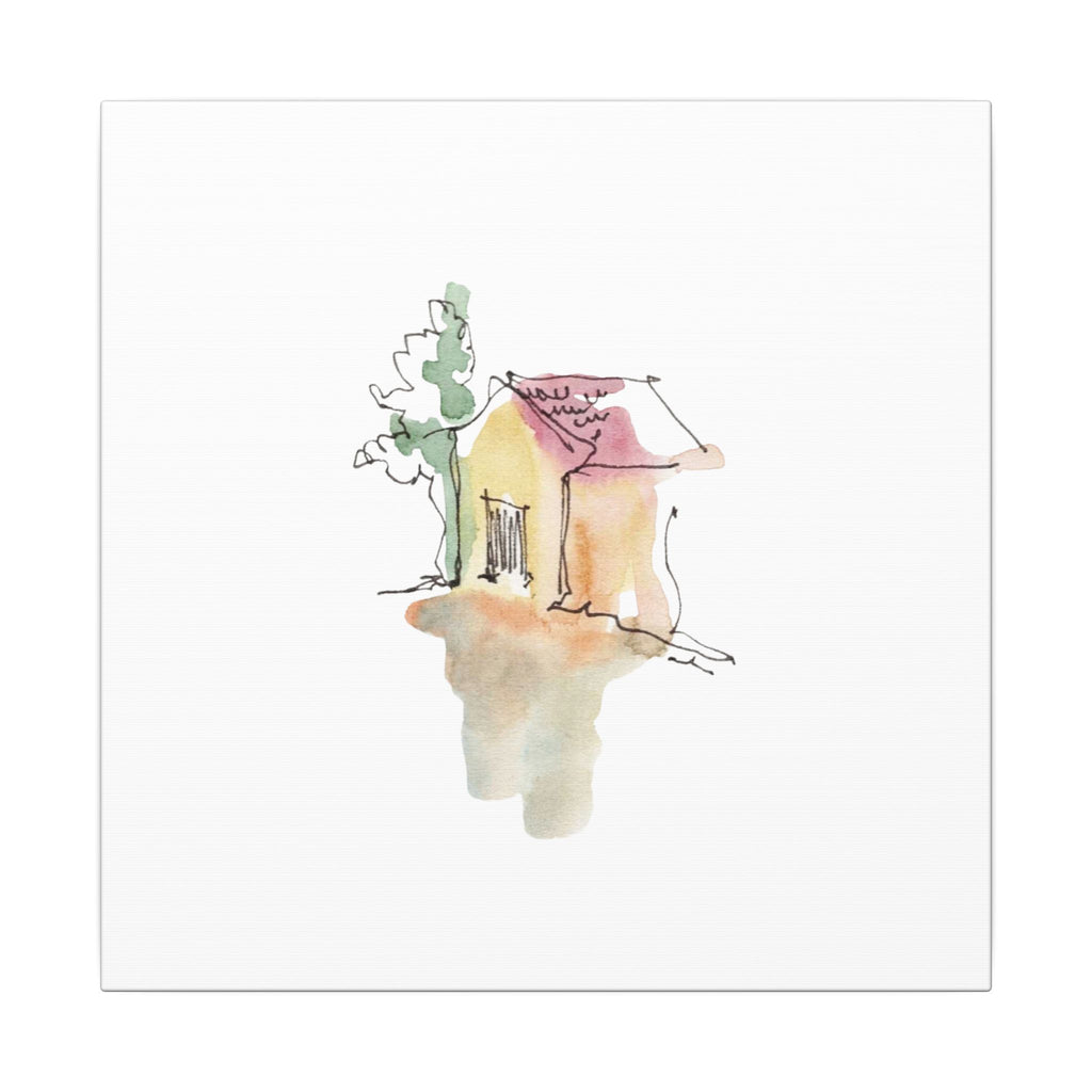 Hoi An Yellow House – Vietnamese Watercolor Sketch Print
