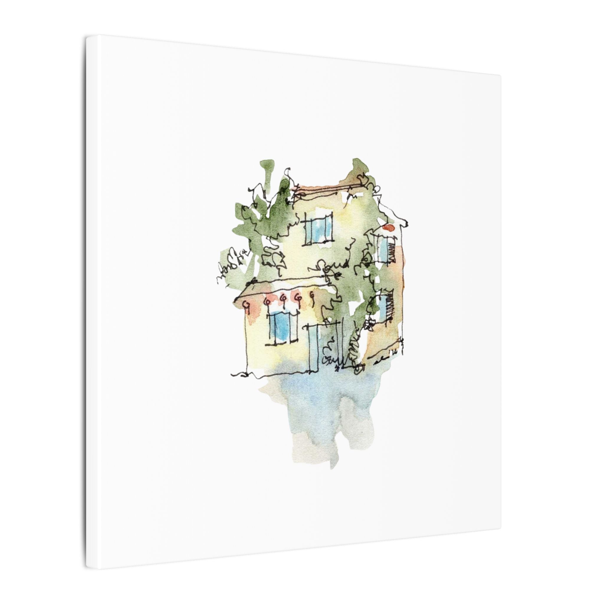 Old Town House, Vietnam – Watercolor Sketch Print